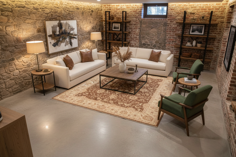 handmade Traditional Kafkaz Lt. Brown Beige Hand Knotted RECTANGLE 100% WOOL area rug 9x12