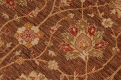 handmade Traditional Kafkaz Brown Beige Hand Knotted RECTANGLE 100% WOOL area rug 9X12