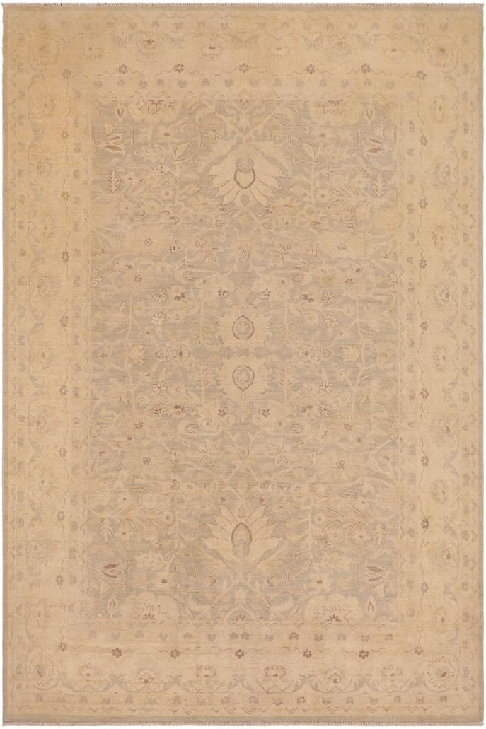 handmade Traditional Kafkaz Lt. Green Beige Hand Knotted RECTANGLE 100% WOOL area rug 9X12