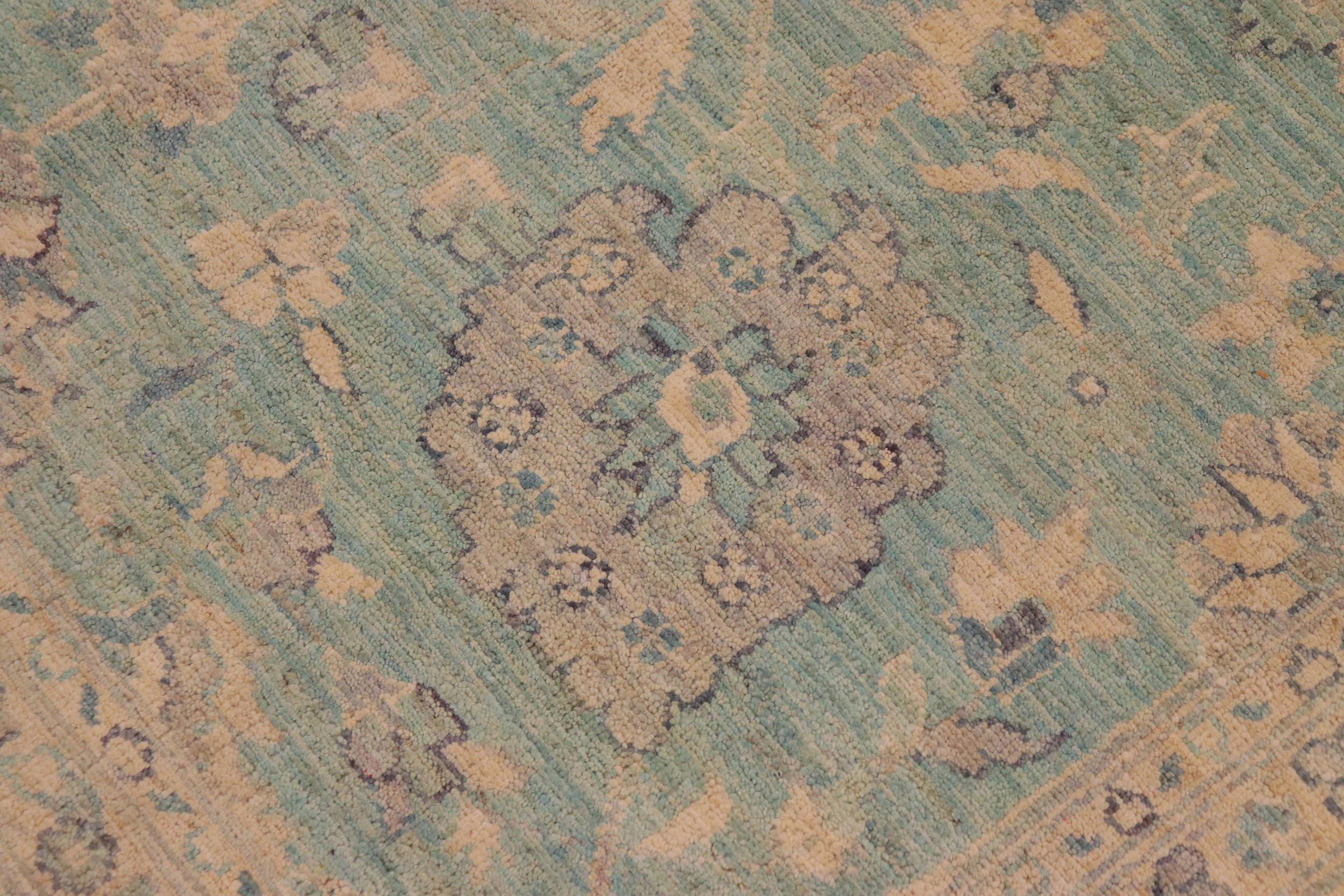 handmade Traditional Kafkaz Lt. Blue Ivory Hand Knotted RECTANGLE 100% WOOL area rug 9x12