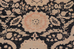handmade Transitional Lahore Charcoal Pink Hand Knotted RECTANGLE 100% WOOL area rug 9X12