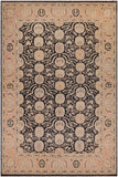 handmade Transitional Lahore Charcoal Pink Hand Knotted RECTANGLE 100% WOOL area rug 9 x 12