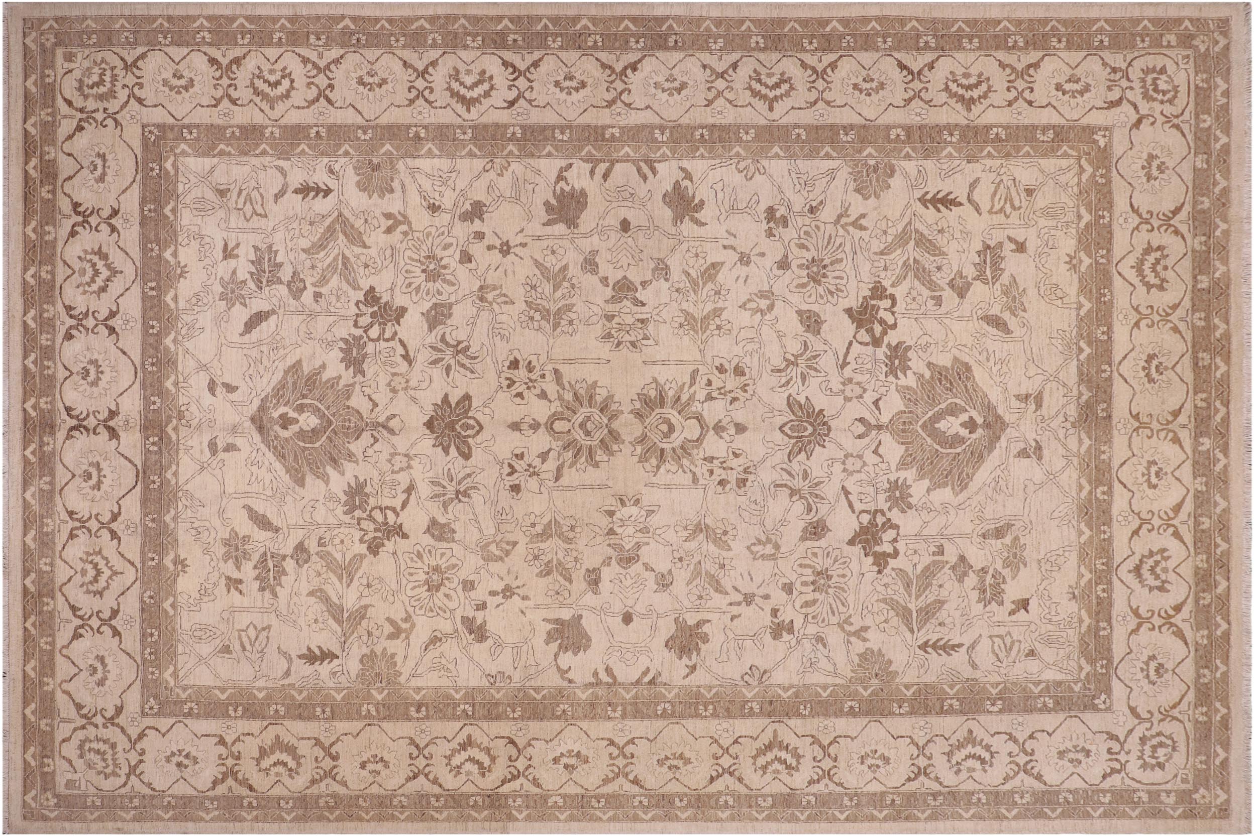 handmade Traditional Kafkaz Beige Tan Hand Knotted RECTANGLE 100% WOOL area rug 10x13