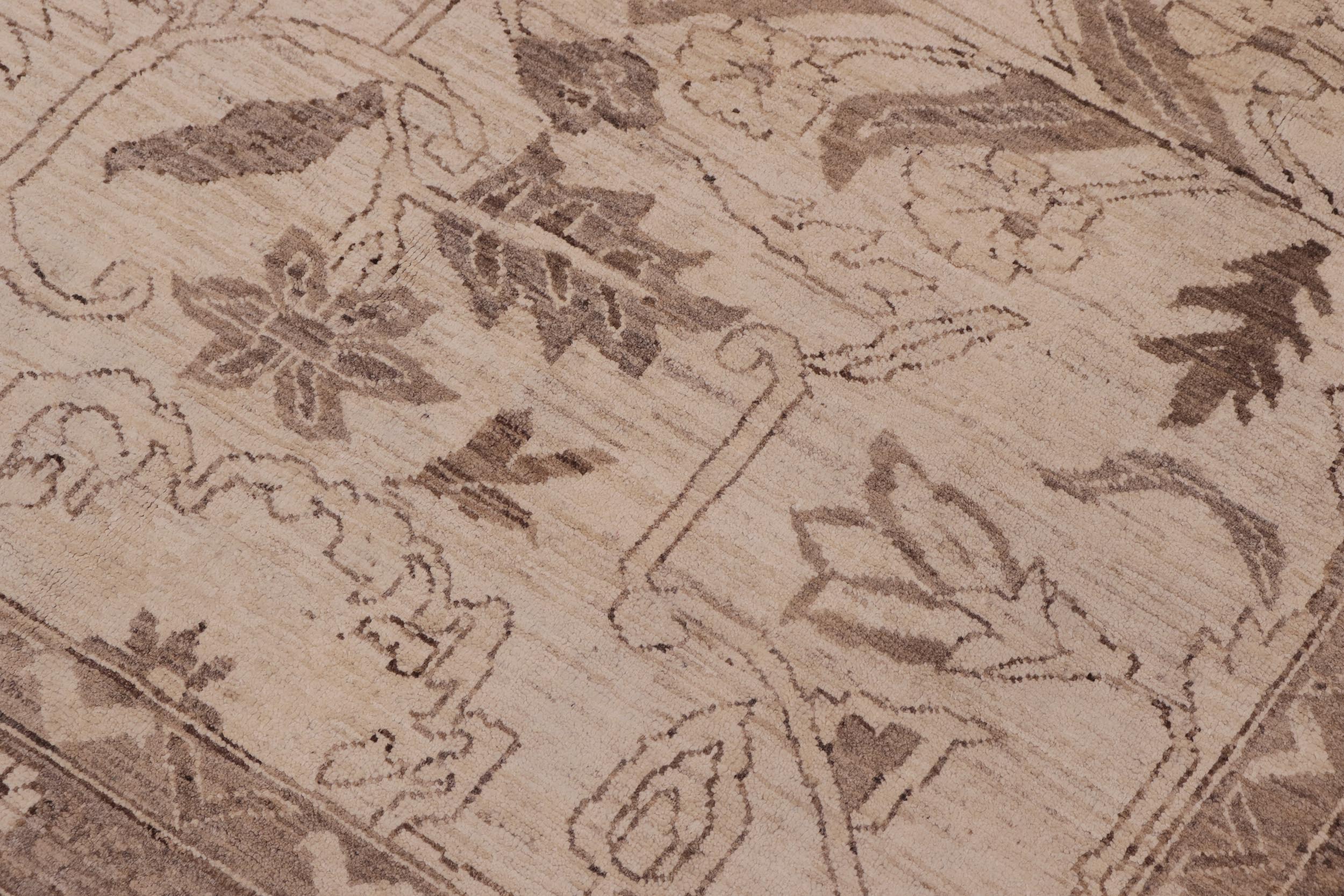 handmade Traditional Kafkaz Beige Tan Hand Knotted RECTANGLE 100% WOOL area rug 10x13