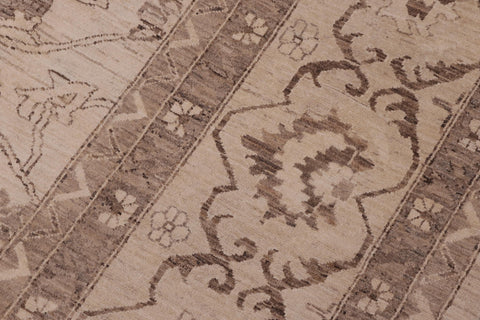 handmade Traditional Kafkaz Beige Tan Hand Knotted RECTANGLE 100% WOOL area rug 10x13