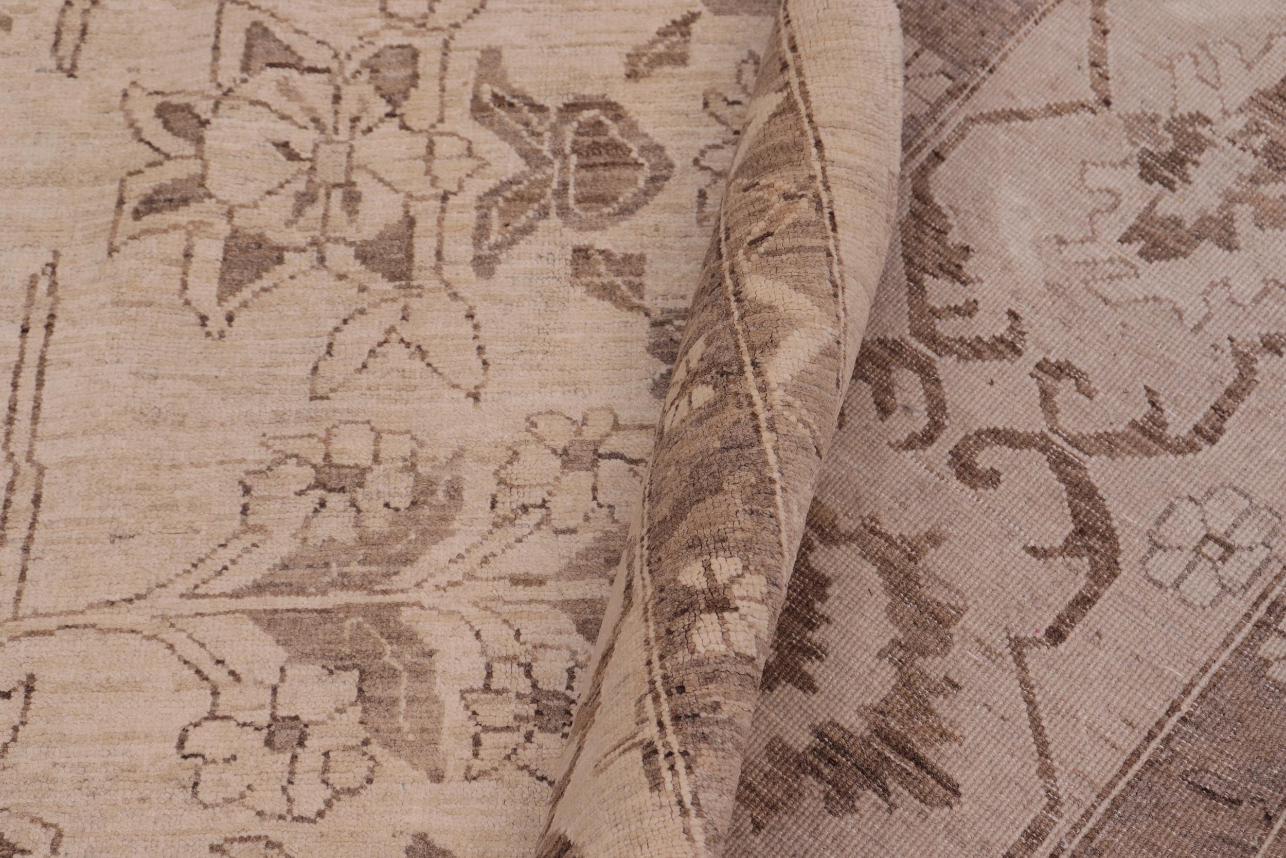 handmade Traditional Kafkaz Beige Tan Hand Knotted RECTANGLE 100% WOOL area rug 10x13