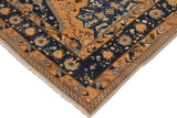 handmade Traditional Kafkaz Orange Blue Hand Knotted RECTANGLE 100% WOOL area rug 9 x 12