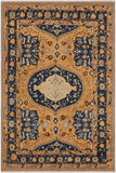 handmade Traditional Kafkaz Orange Blue Hand Knotted RECTANGLE 100% WOOL area rug 9 x 12