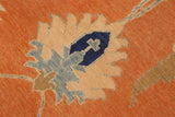 handmade Traditional Kafkaz Orange Blue Hand Knotted RECTANGLE 100% WOOL area rug 9 x 12