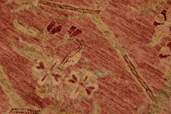 handmade Transitional Kafkaz Peach Green Hand Knotted RECTANGLE 100% WOOL area rug 9X12