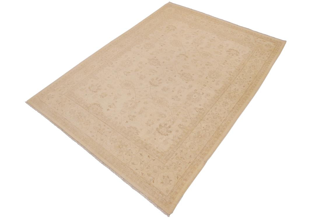 handmade Traditional Kafkaz Beige Beige Hand Knotted RECTANGLE 100% WOOL area rug 9x12