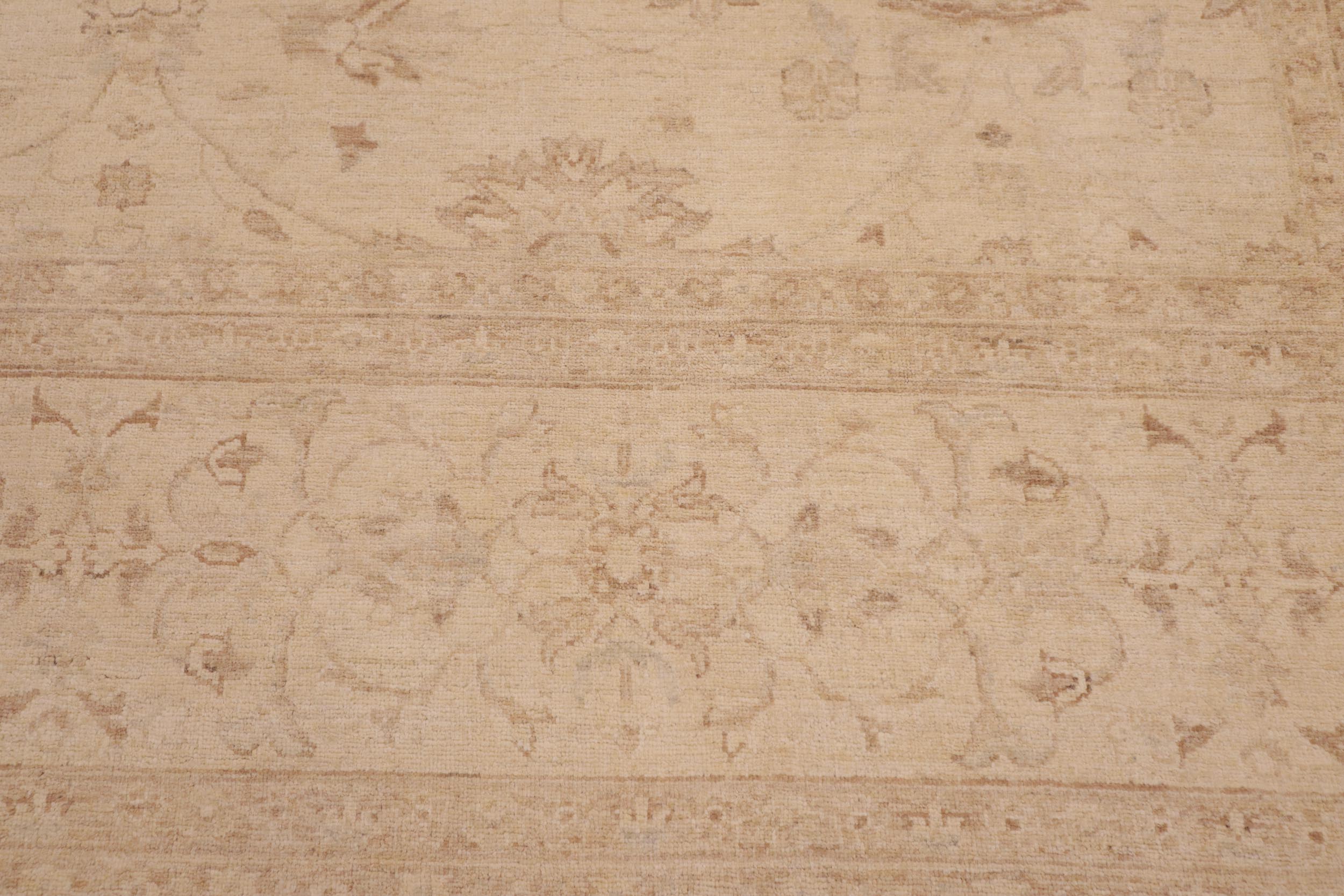 handmade Traditional Kafkaz Beige Beige Hand Knotted RECTANGLE 100% WOOL area rug 9x12
