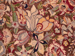 handmade Traditional Gullrook Brown Beige Hand Knotted RECTANGLE 100% WOOL area rug 8x11