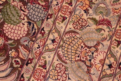 handmade Traditional Gullrook Brown Beige Hand Knotted RECTANGLE 100% WOOL area rug 8x11