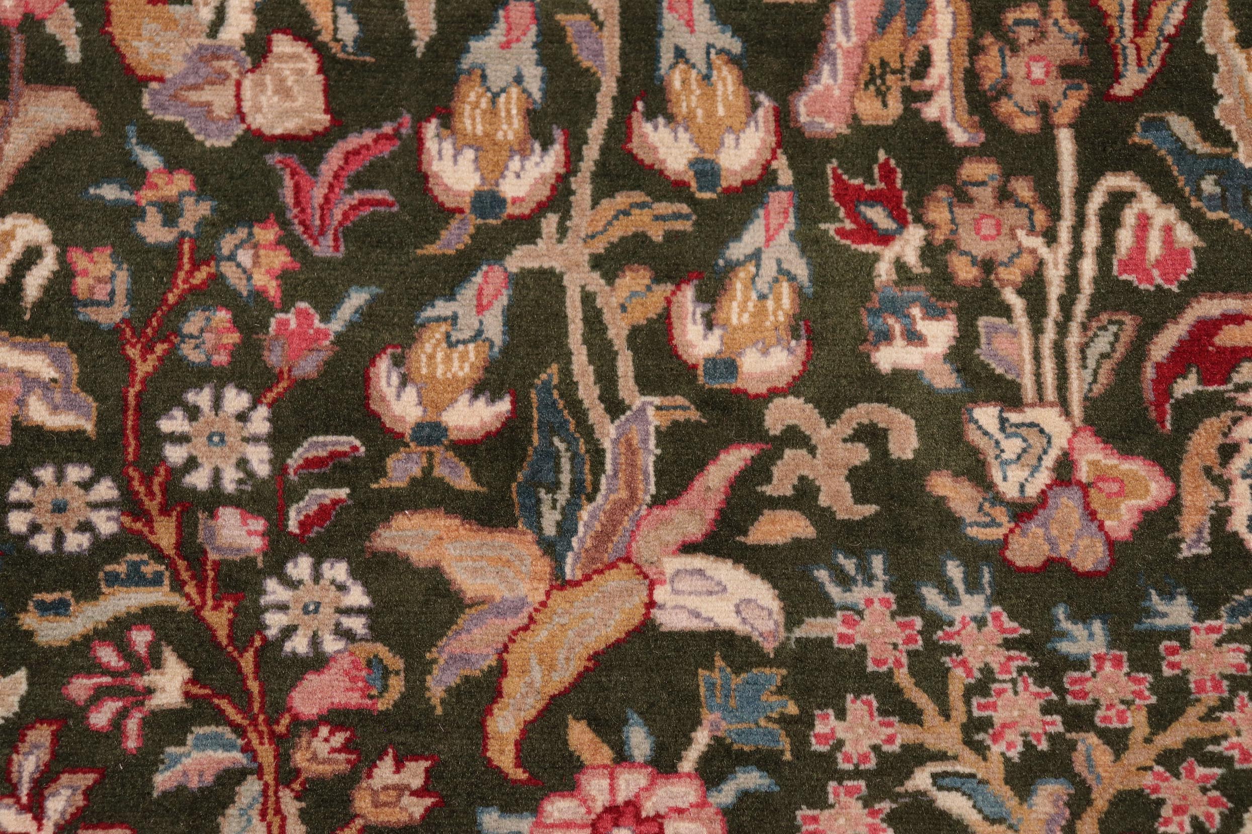 handmade Transitional Gulshan Green Gold Hand Knotted RECTANGLE 100% WOOL area rug 8x10