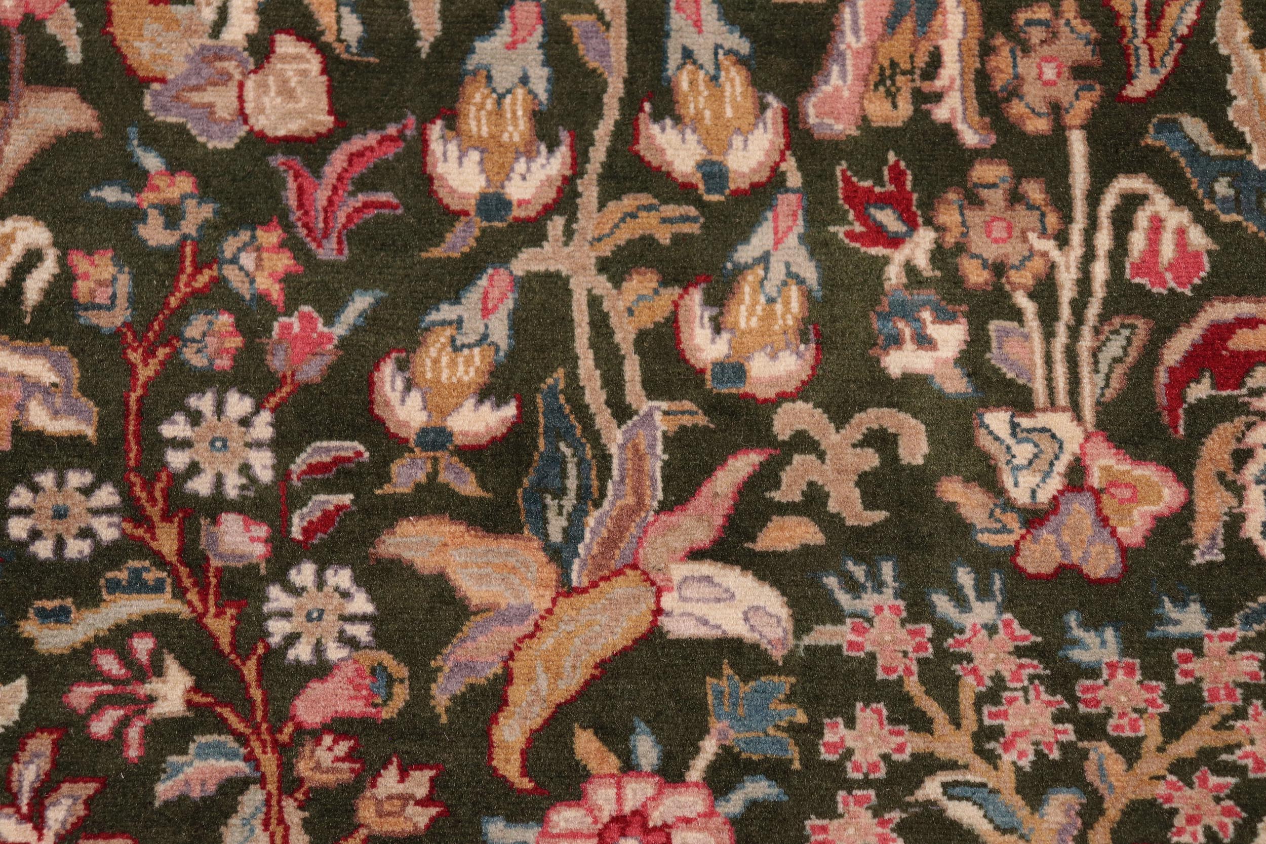 handmade Transitional Gulshan Green Gold Hand Knotted RECTANGLE 100% WOOL area rug 8x10