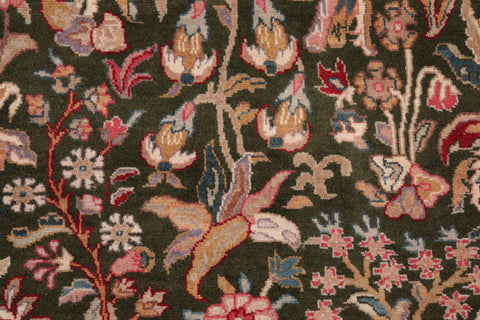 handmade Transitional Gulshan Green Gold Hand Knotted RECTANGLE 100% WOOL area rug 8x10