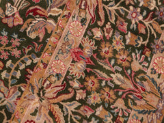 handmade Traditional Gulshan Green Gold Hand Knotted RECTANGLE 100% WOOL area rug 8x10