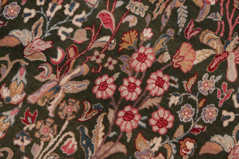 handmade Transitional Gulshan Green Gold Hand Knotted RECTANGLE 100% WOOL area rug 8x10