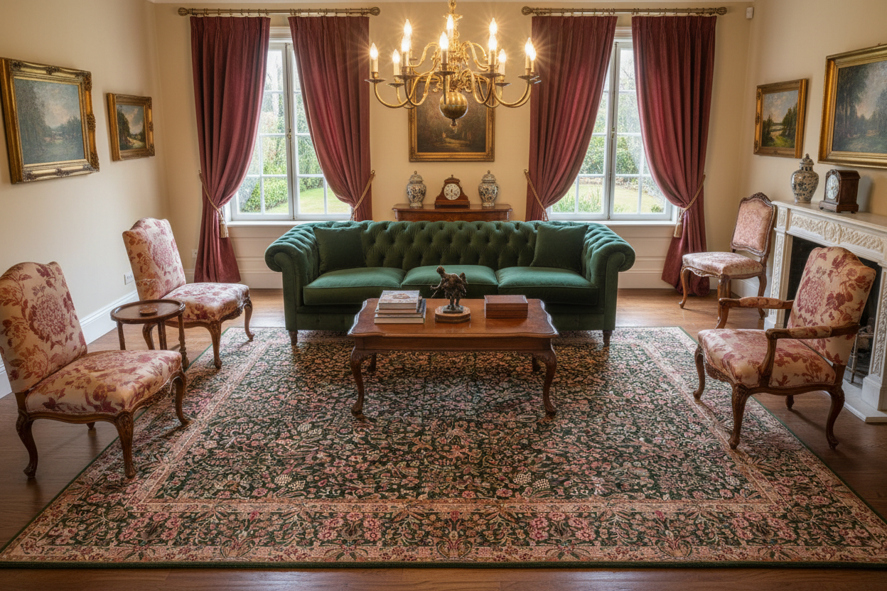 handmade Transitional Gulshan Green Gold Hand Knotted RECTANGLE 100% WOOL area rug 8x10