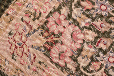 handmade Transitional Gulshan Green Gold Hand Knotted RECTANGLE 100% WOOL area rug 8x10