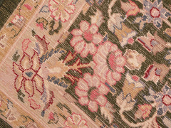 handmade Traditional Gulshan Green Gold Hand Knotted RECTANGLE 100% WOOL area rug 8x10