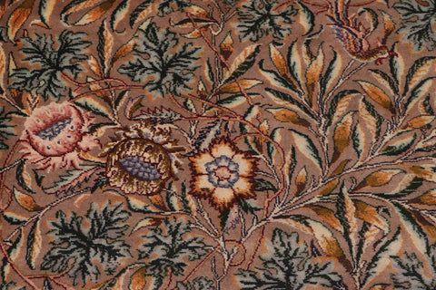 handmade Transitional Imran Brown Green Hand Knotted RECTANGLE 100% WOOL area rug 8x11