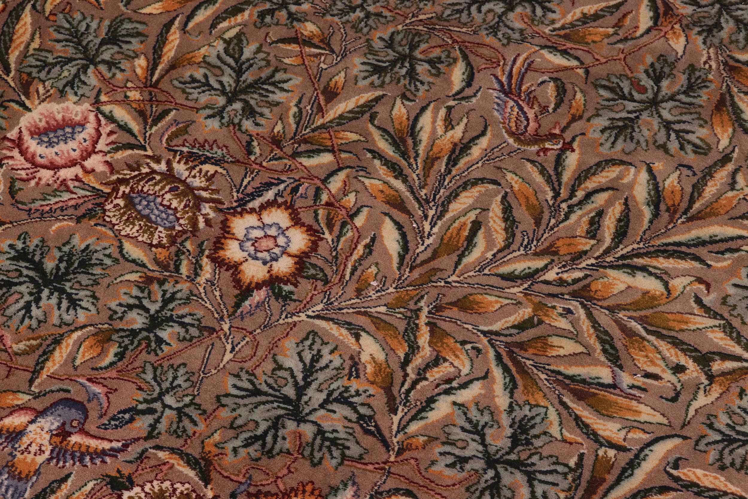 handmade Transitional Imran Brown Green Hand Knotted RECTANGLE 100% WOOL area rug 8x11