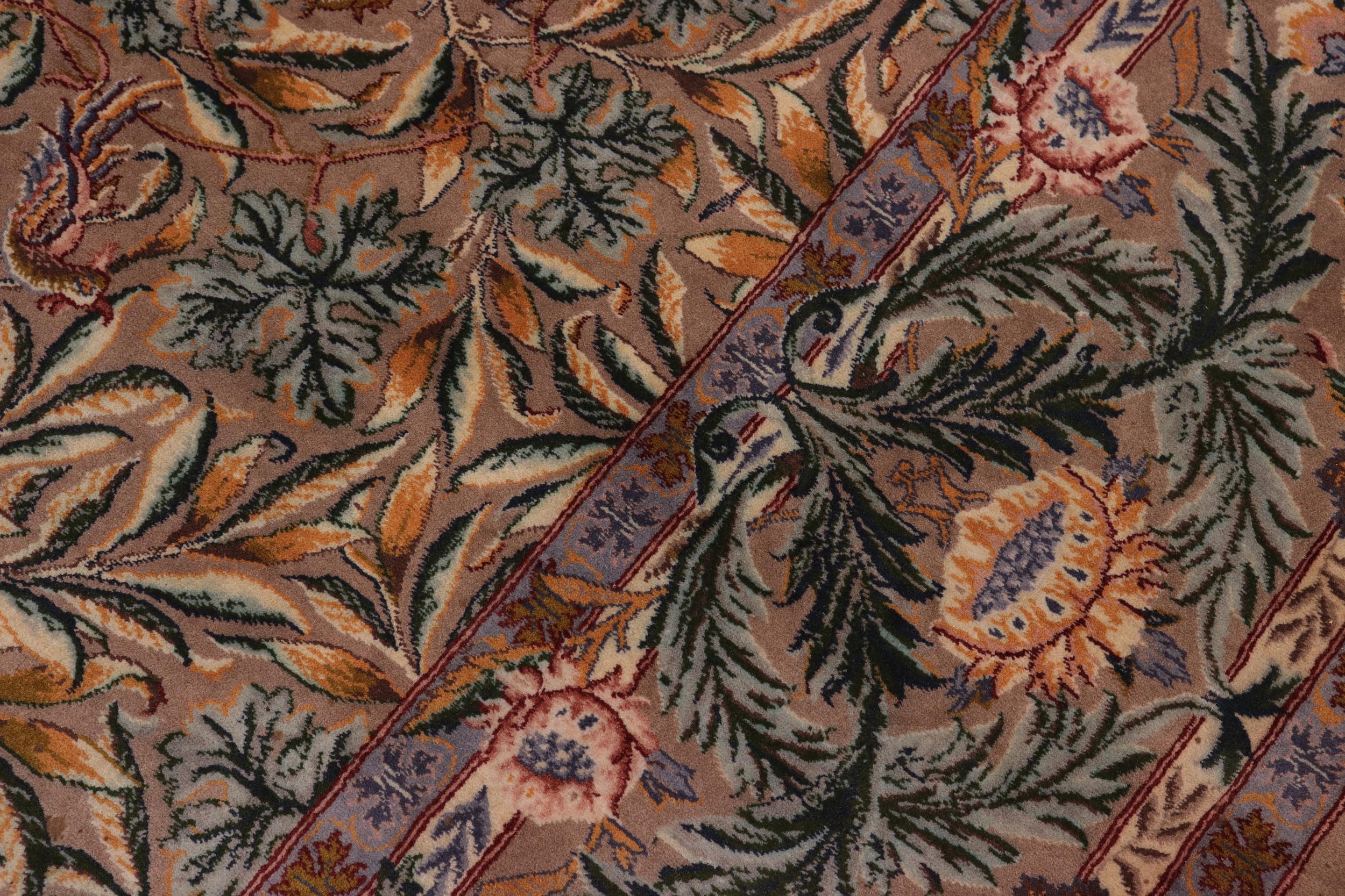 handmade Transitional Imran Brown Green Hand Knotted RECTANGLE 100% WOOL area rug 8x11