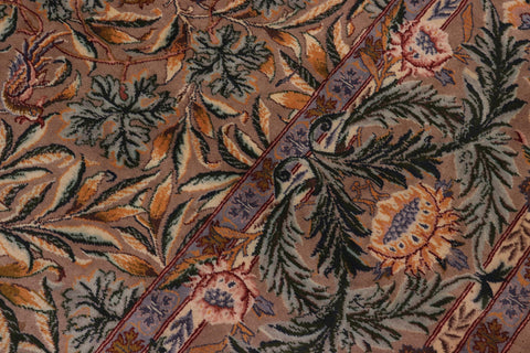 handmade Transitional Imran Brown Green Hand Knotted RECTANGLE 100% WOOL area rug 8x11