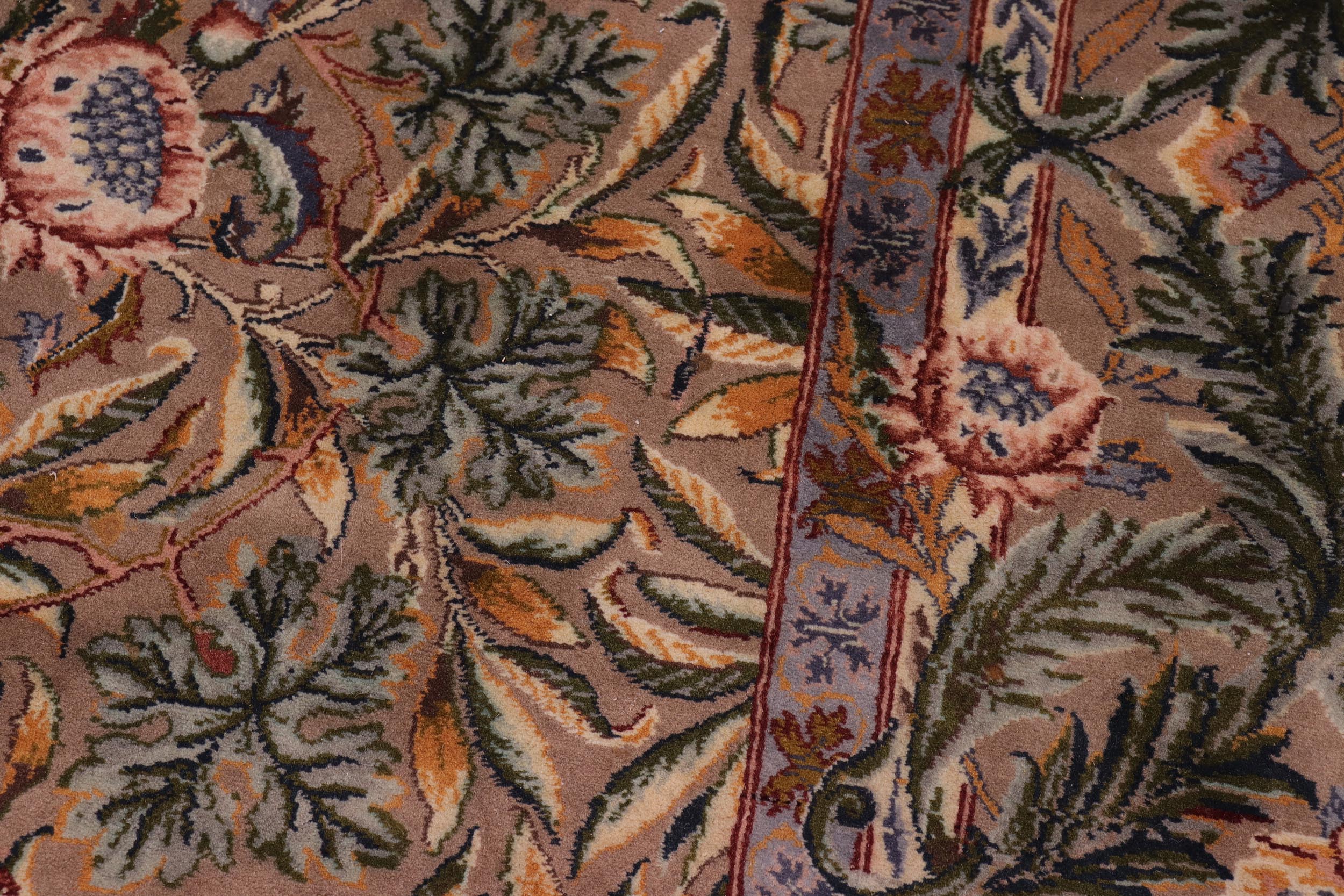 handmade Transitional Imran Brown Green Hand Knotted RECTANGLE 100% WOOL area rug 8x11