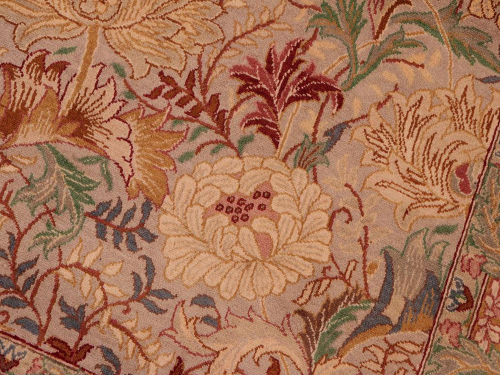 handmade Traditional Morris Taupe Red Hand Knotted RECTANGLE 100% WOOL area rug 8x10