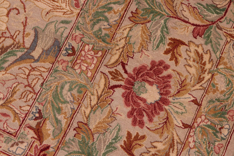 handmade Transitional Morris Taupe Red Hand Knotted RECTANGLE 100% WOOL area rug 8x10