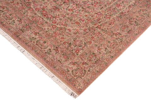 handmade Traditional Tabriz Tan Rust Hand Knotted RECTANGLE 100% WOOL area rug 8x10