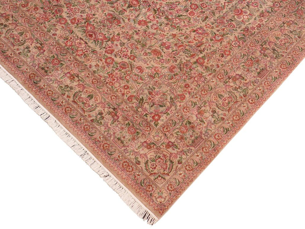 handmade Traditional Tabriz Tan Rust Hand Knotted RECTANGLE 100% WOOL area rug 8x10