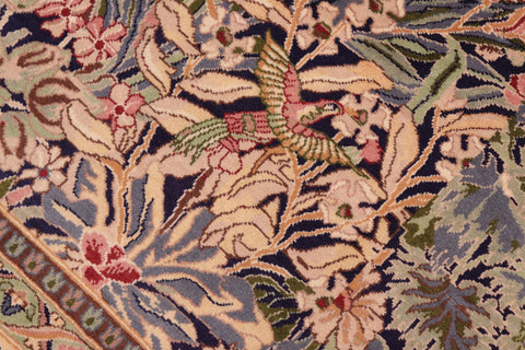 handmade Traditional Inkalab Blue Gold Hand Knotted RECTANGLE 100% WOOL area rug 8x10