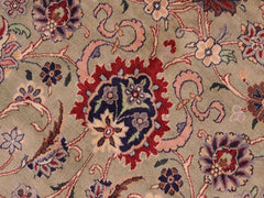 handmade Traditional Abasi Afsha Green Beige Hand Knotted RECTANGLE 100% WOOL area rug 8x10