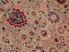 handmade Traditional Abasi Afsha Green Beige Hand Knotted RECTANGLE 100% WOOL area rug 8x10