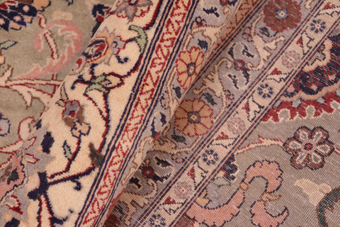 handmade Traditional Abasi Afsha Green Beige Hand Knotted RECTANGLE 100% WOOL area rug 8x10