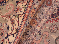 handmade Traditional Abasi Afsha Green Beige Hand Knotted RECTANGLE 100% WOOL area rug 8x10