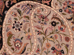 handmade Traditional Chugtai Taupe Black Hand Knotted RECTANGLE 100% WOOL area rug 8x10