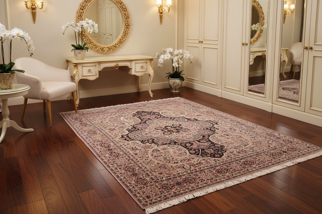 handmade Traditional Chugtai Taupe Black Hand Knotted RECTANGLE 100% WOOL area rug 8x10