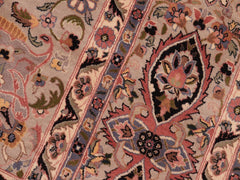 handmade Traditional Chugtai Taupe Black Hand Knotted RECTANGLE 100% WOOL area rug 8x10