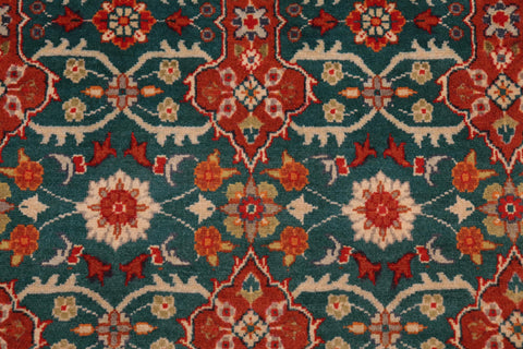 handmade Transitional  Green Rust Hand Knotted RECTANGLE 100% WOOL area rug 8x10