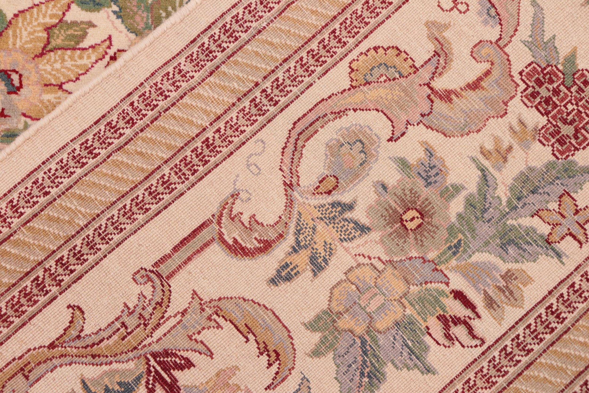 handmade Transitional David Beige Gold Hand Knotted RECTANGLE 100% WOOL area rug 8x10