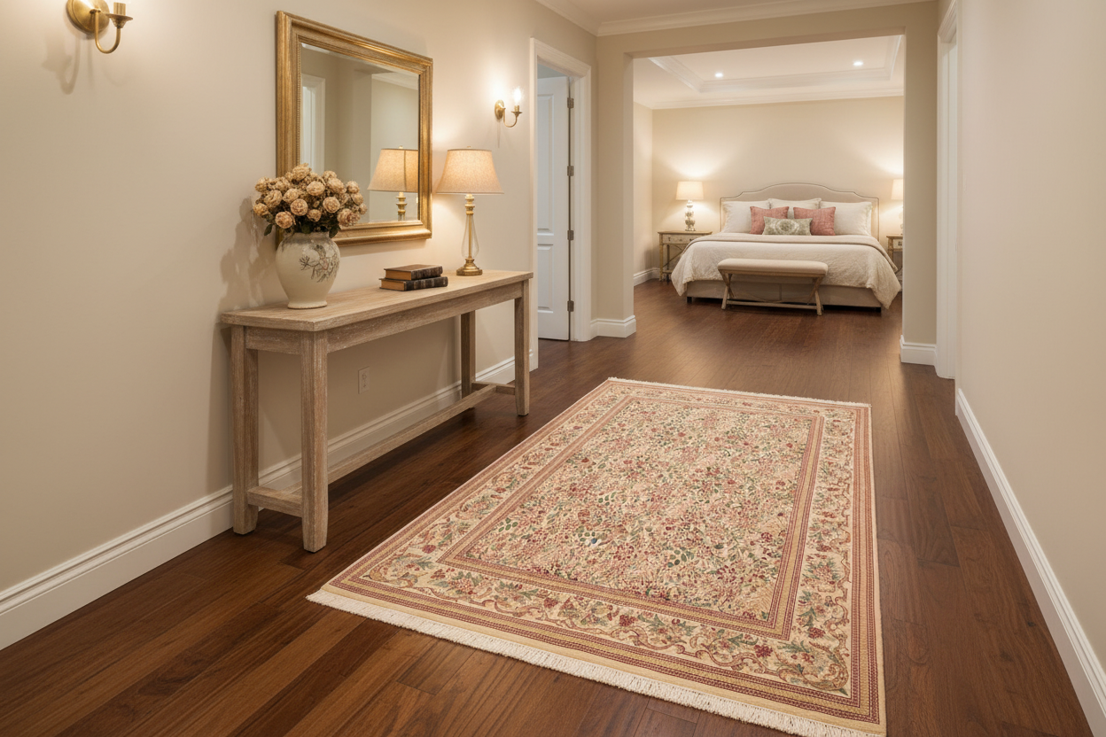 handmade Transitional David Beige Gold Hand Knotted RECTANGLE 100% WOOL area rug 8x10