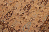 handmade Transitional Kafkaz Tan Brown Hand Knotted RECTANGLE 100% WOOL area rug 6 x 10