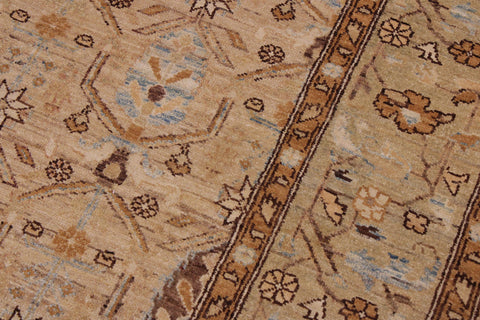 handmade Transitional Kafkaz Tan Brown Hand Knotted RECTANGLE 100% WOOL area rug 6' x 10'