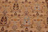 handmade Transitional Kafkaz Tan Brown Hand Knotted RECTANGLE 100% WOOL area rug 6 x 10