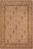 handmade Transitional Kafkaz Tan Brown Hand Knotted RECTANGLE 100% WOOL area rug 6 x 10